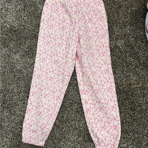 GAP/Love Shack Fancy Pink Floral Sweatpants